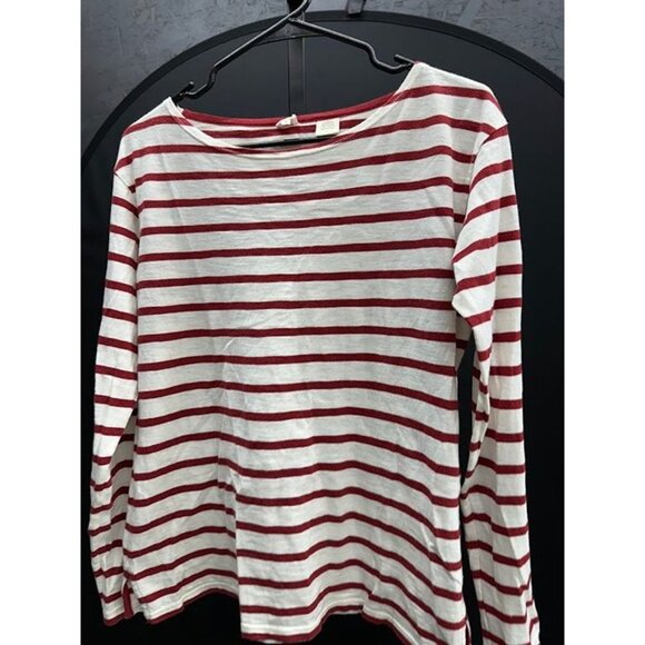 Levi's Red and White Striped Long Sleeve Tee - Picture 2 of 5